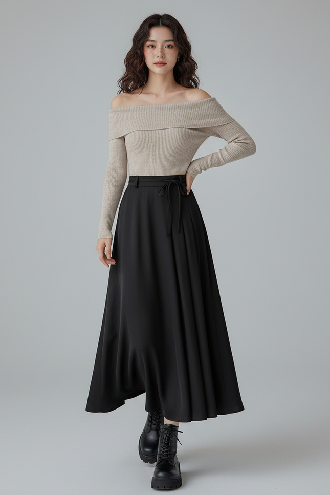 Jupe Longue Ceinturée