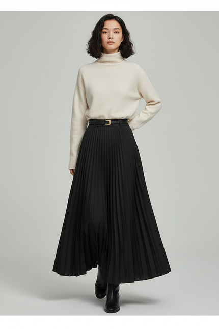 Jupe Plissée Femme Longue