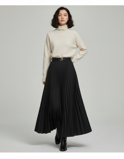 Jupe Plissée Femme Longue
