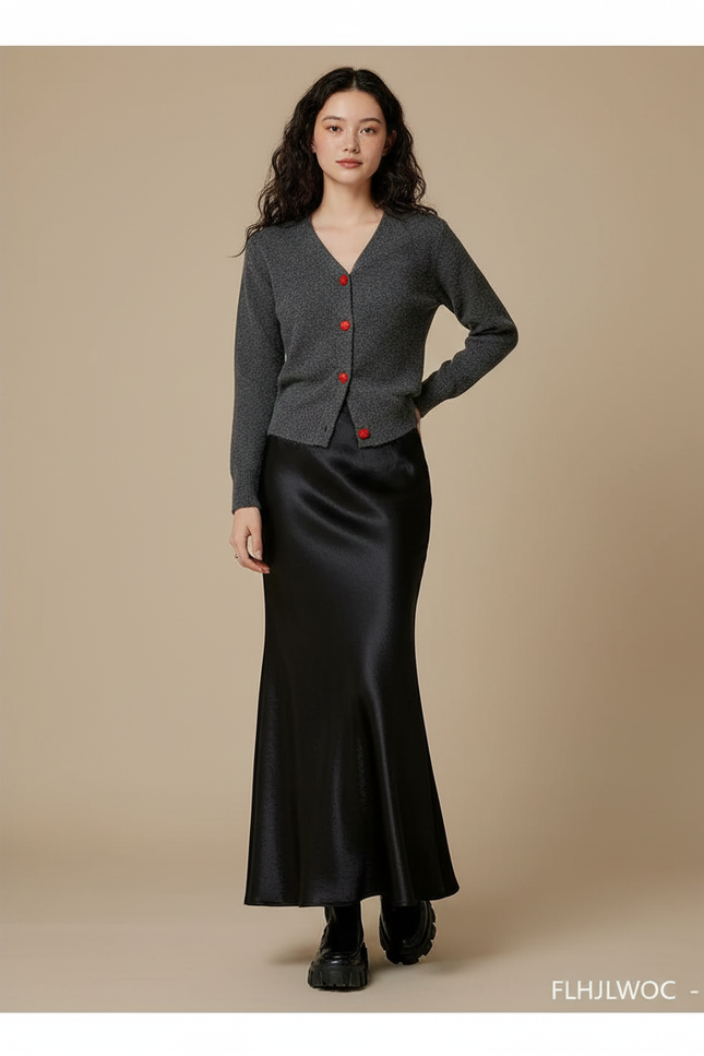 Jupe Longue Noire Moulante