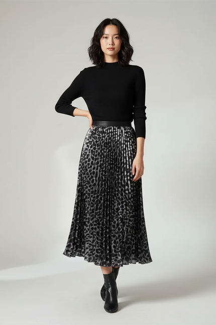 Jupe Longue Imprimée Léopard