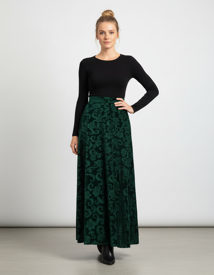 Jupe Longue Verte Fleurie