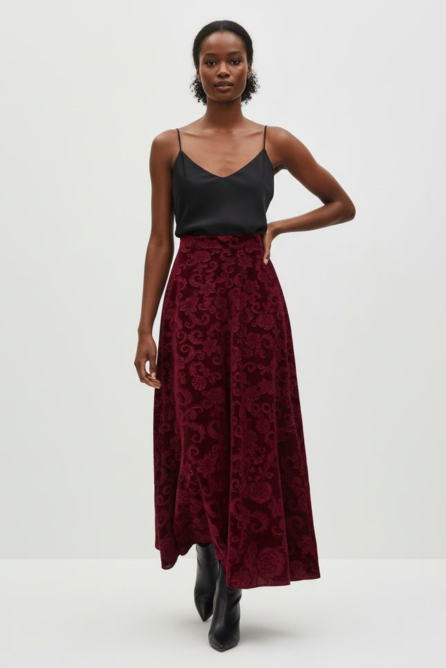 Jupe Longue Femme Velours