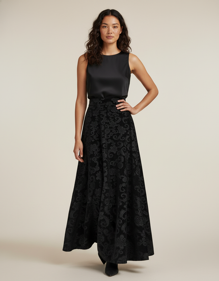 Jupe Longue Soirée Taille Haute