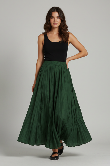 Jupe Longue Vert Bouteille