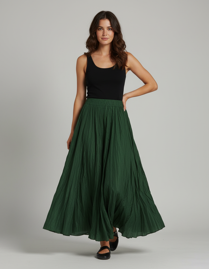 Jupe Longue Vert Bouteille