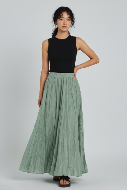 Jupe Longue Vert Amande
