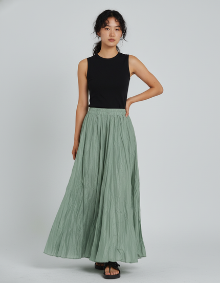 Jupe Longue Vert Amande