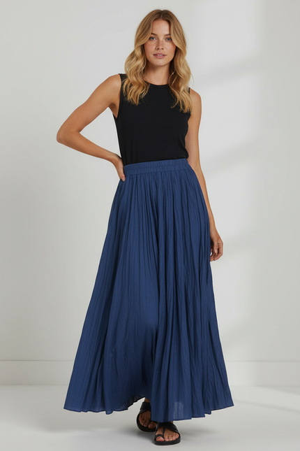 Jupe Longue Avec Plis