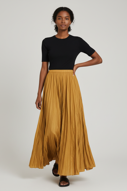 Jupe Longue En Lin Chic