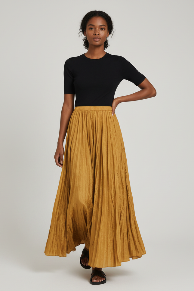 Jupe Longue En Lin Chic