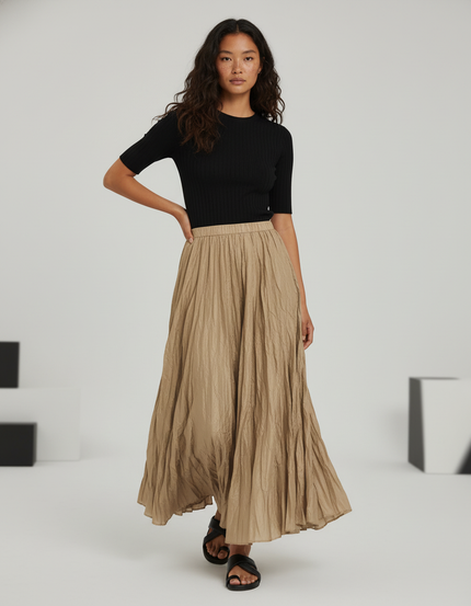 Jupe Longue Lin Beige