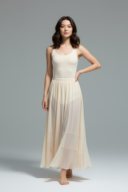 Jupe Longue Semi Transparente