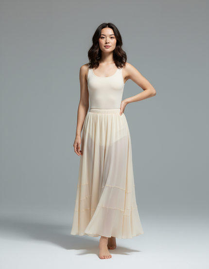 Jupe Longue Semi Transparente