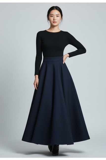 Jupe Longue Hiver Laine