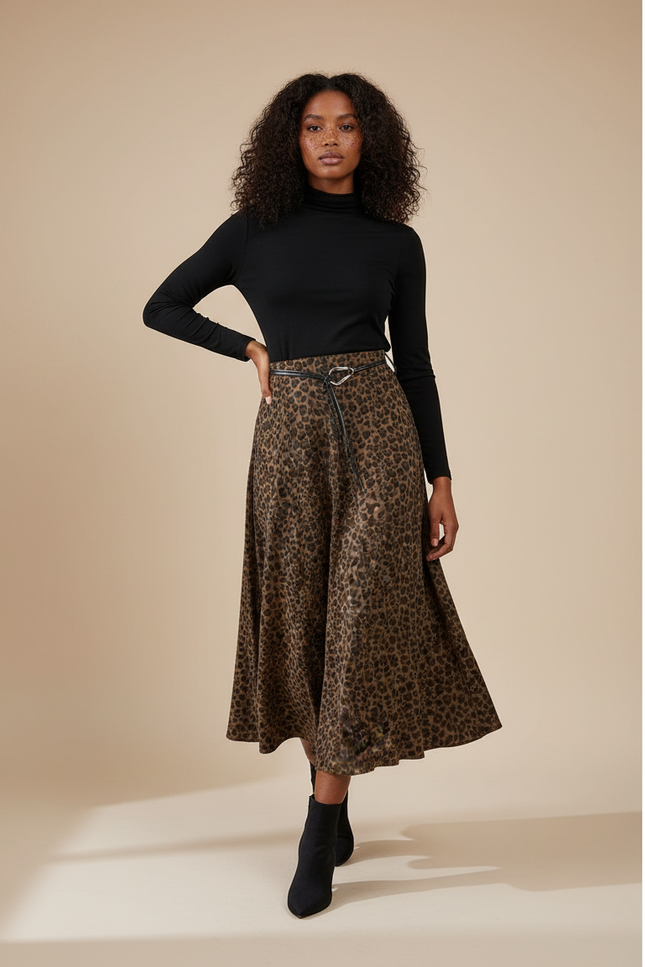 Jupe Longue Femme Leopard