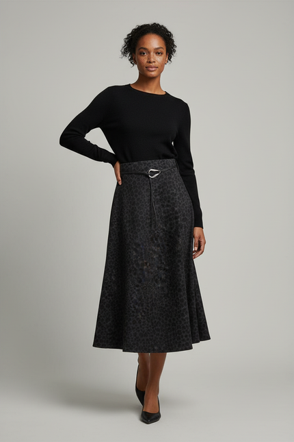 Jupe Longue Fluide Leopard