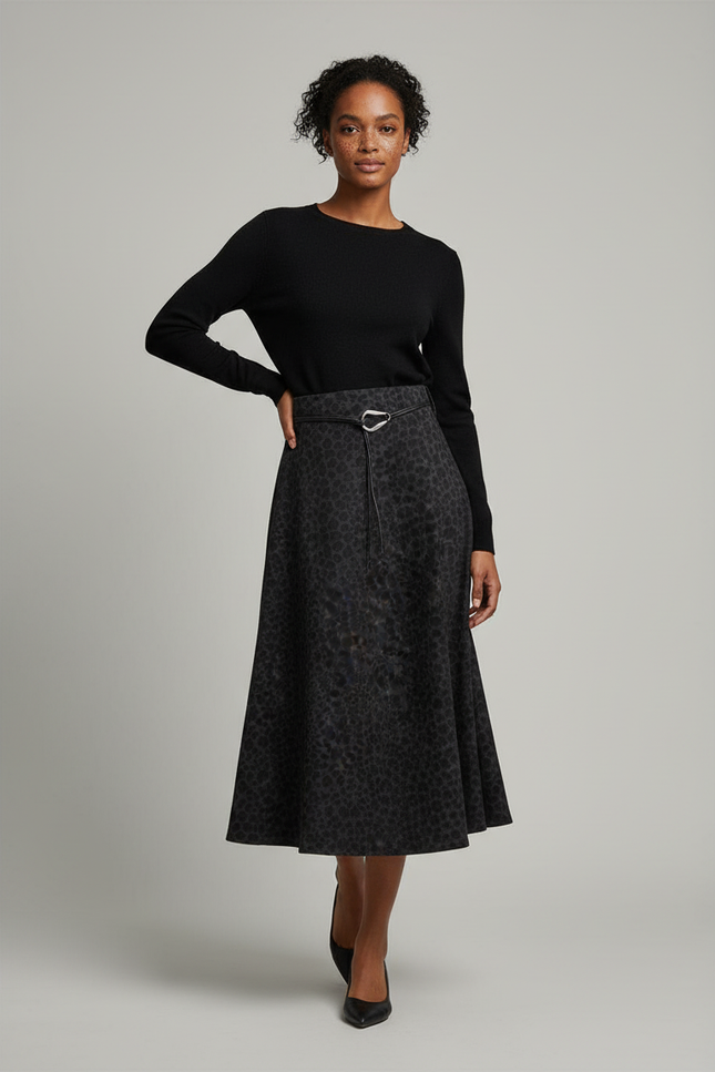 Jupe Longue Fluide Leopard