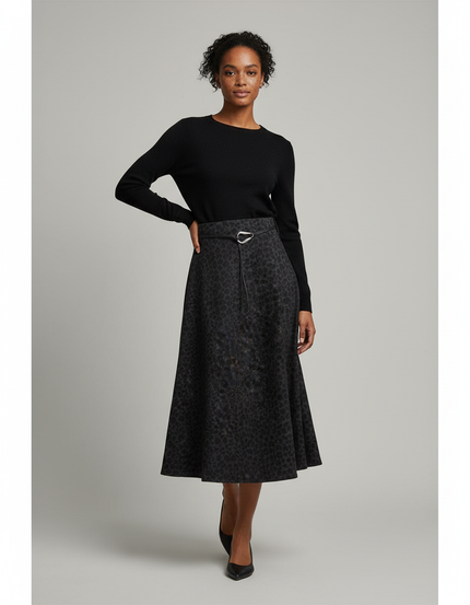 Jupe Longue Fluide Leopard