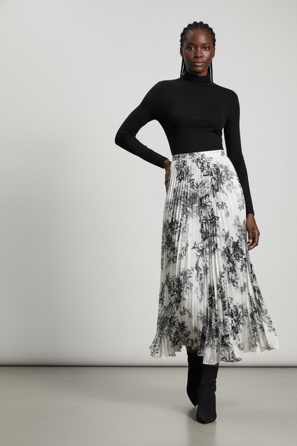 Jupe Longue Imprimée Plissée Élégante