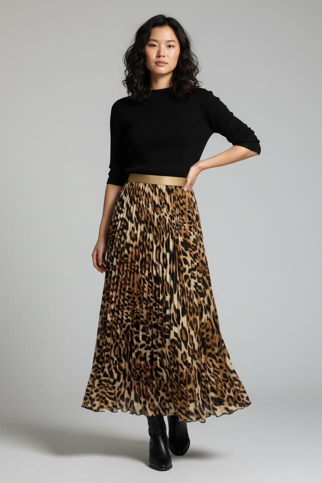 Jupe Longue Leopard Grande Taille