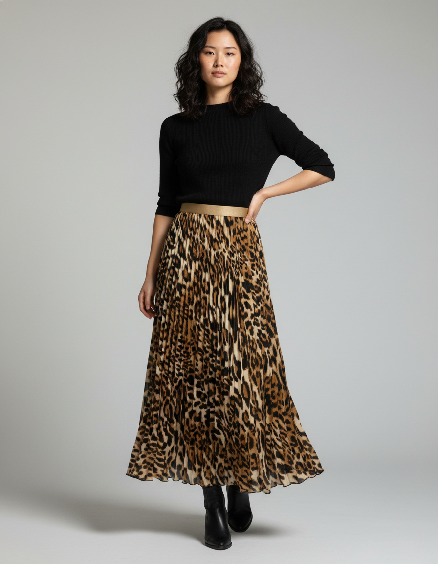 Jupe Longue Leopard Grande Taille