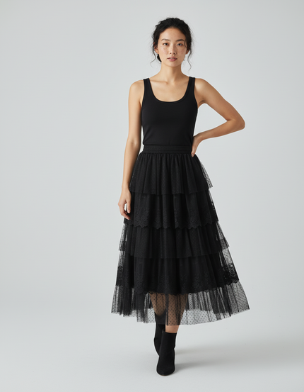 Jupe Longue Étagée