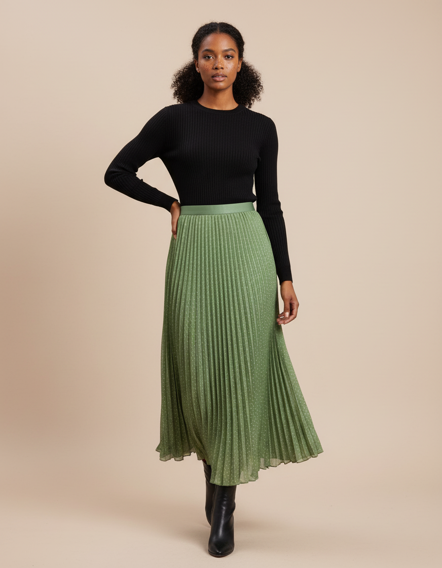 Jupe Longue Petit Pois