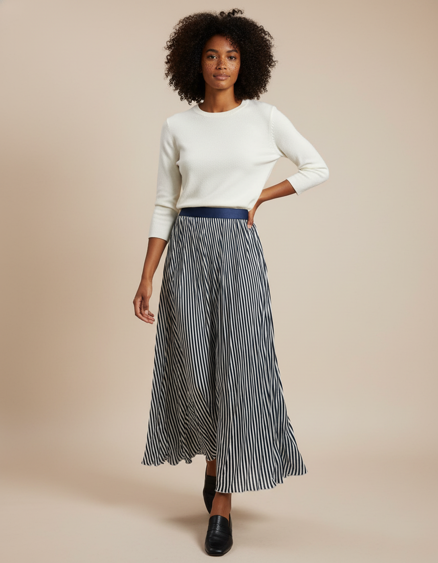 Jupe Longue Rayures Verticales
