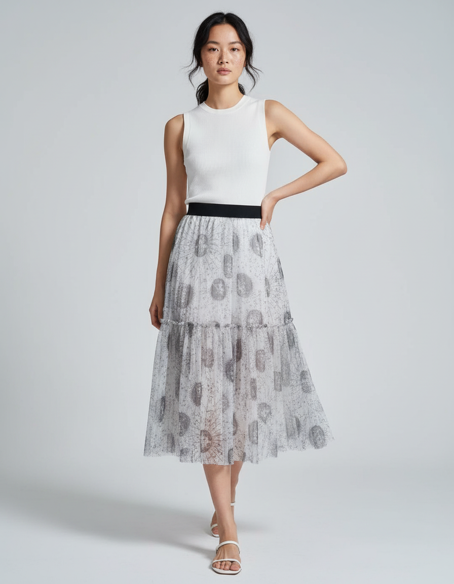 Jupe Longue Femme Transparente