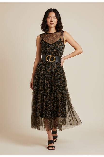 Jupe Longue Transparente Noire