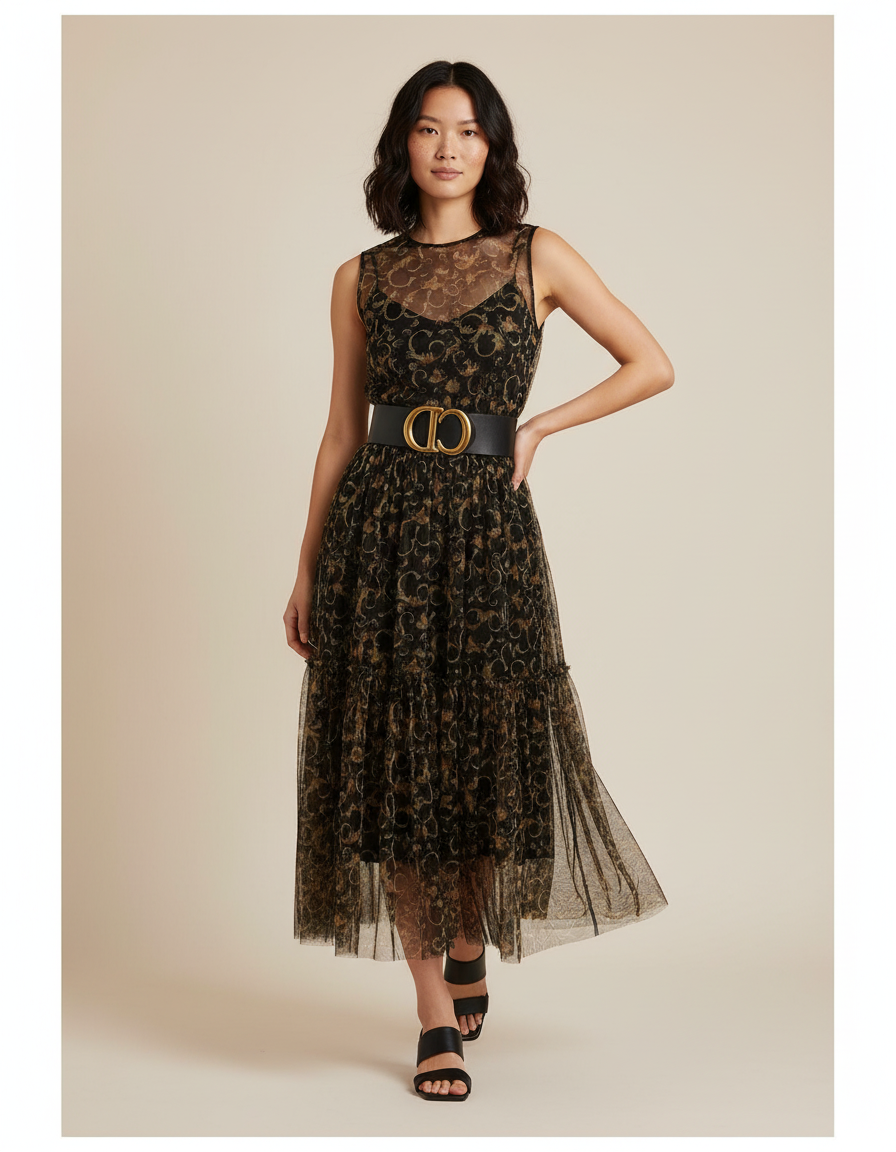 Jupe Longue Transparente Noire