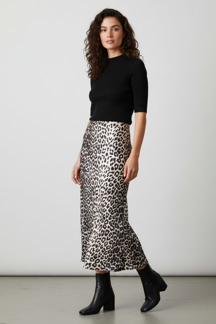 Jupe Longue Droite Imprimée