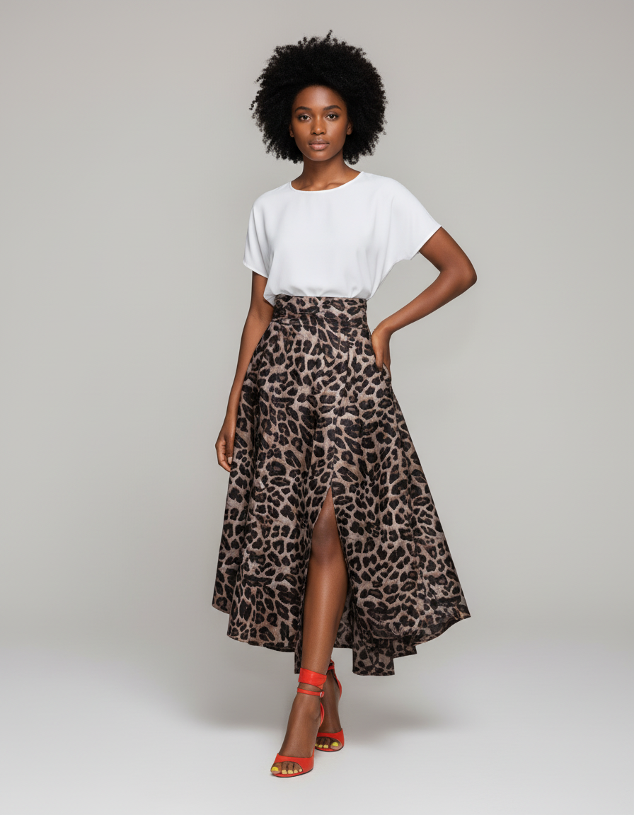 Jupe Longue Fendu Devant