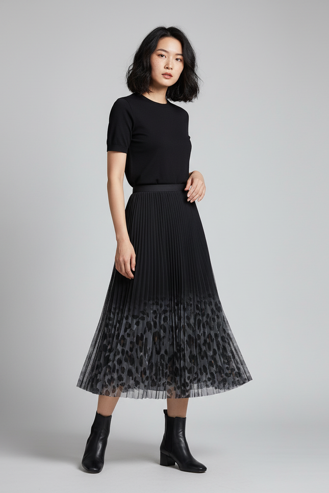 Jupe Longue Tulle Leopard