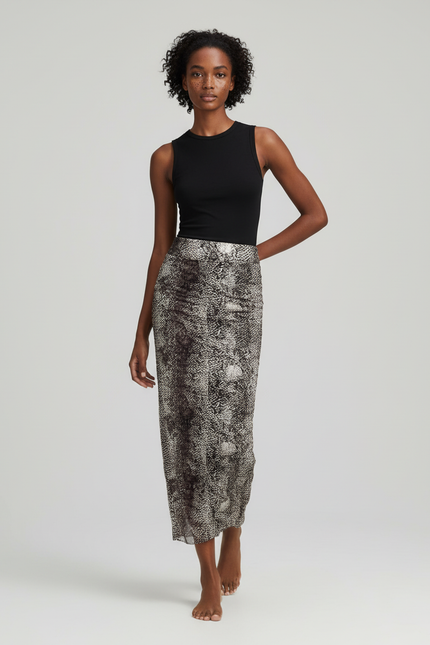 Jupe Longue Imprimé Serpent