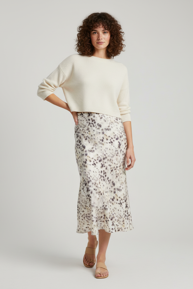 Jupe Longue En Soie Fluide