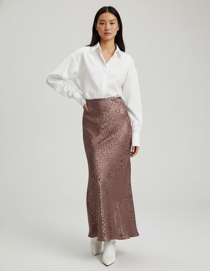 Jupe Longue Soie Rose