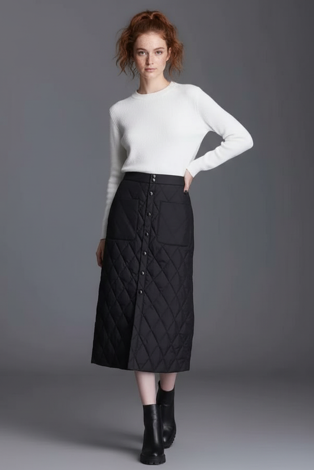 Jupe Longue À Boutons