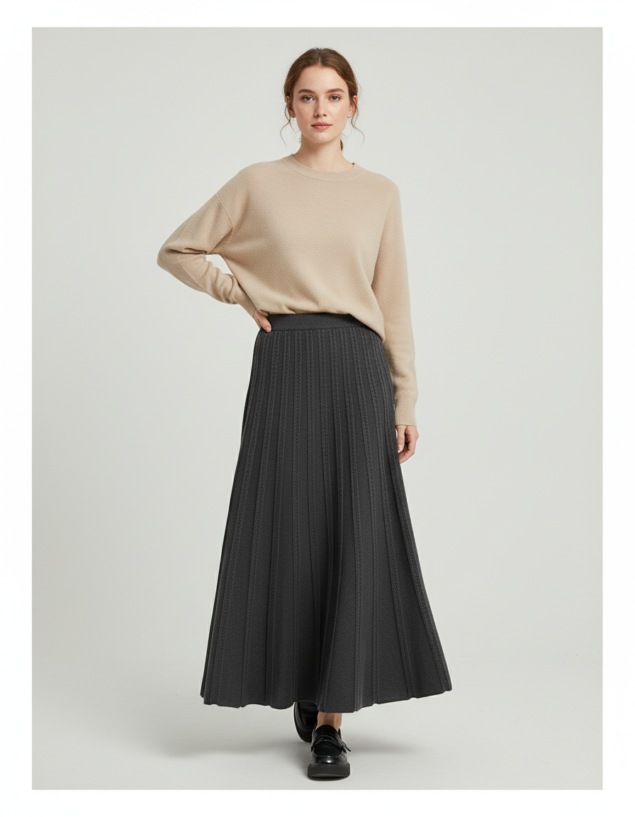 Jupe Longue Tricot Femme