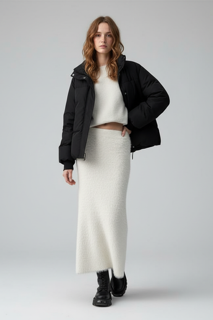 Jupe Longue Laine Blanche