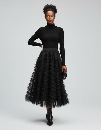 Jupe Longue Bouffante Noire