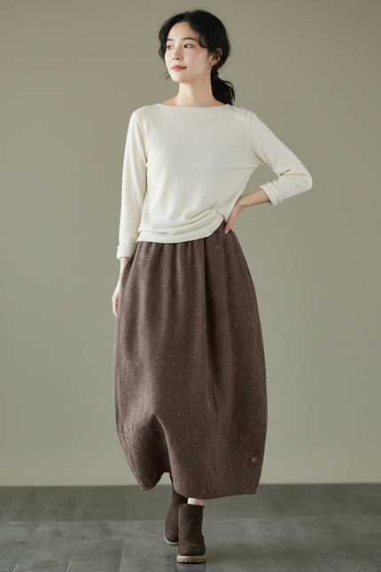 Jupe Longue Tissu Epais