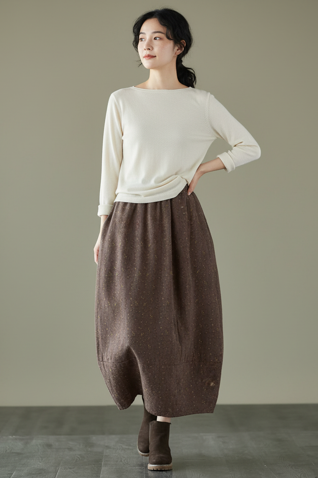 Jupe Longue Tissu Epais