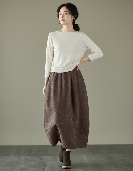 Jupe Longue Tissu Epais