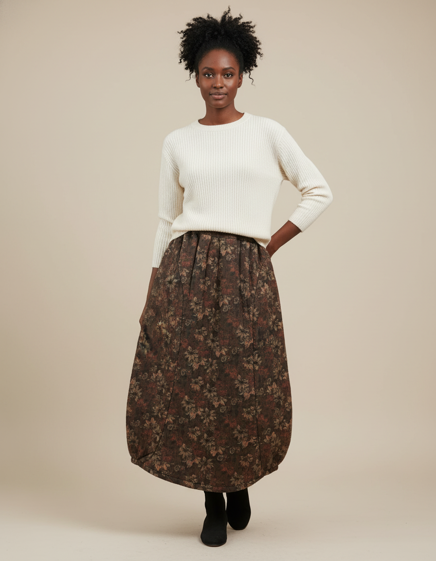 Jupe Longue Fleurie Automne