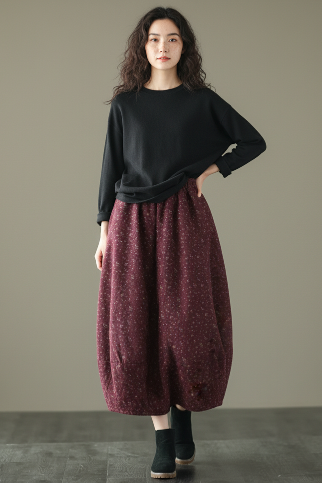 Jupe Longue En Coton Femme