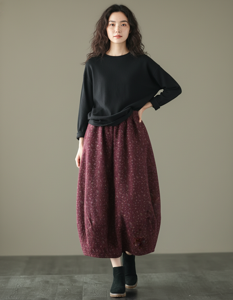 Jupe Longue En Coton Femme