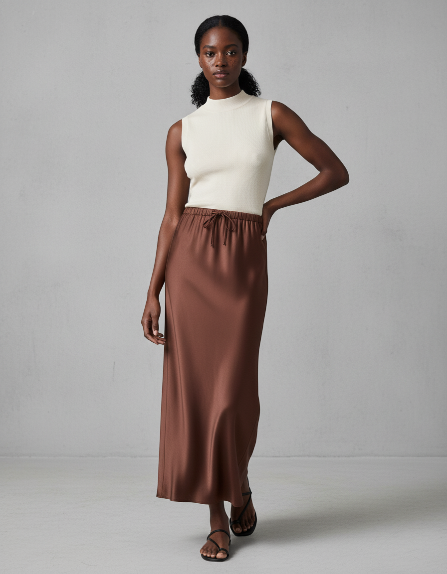 Jupe Longue Femme Taille Haute