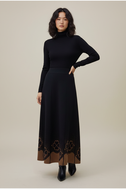 Jupe Longue Maille Laine